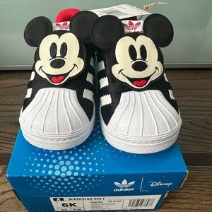 NWT Discontinued Adidas Mickey Mouse Superstar 360 in Black - Size Toddler 6K